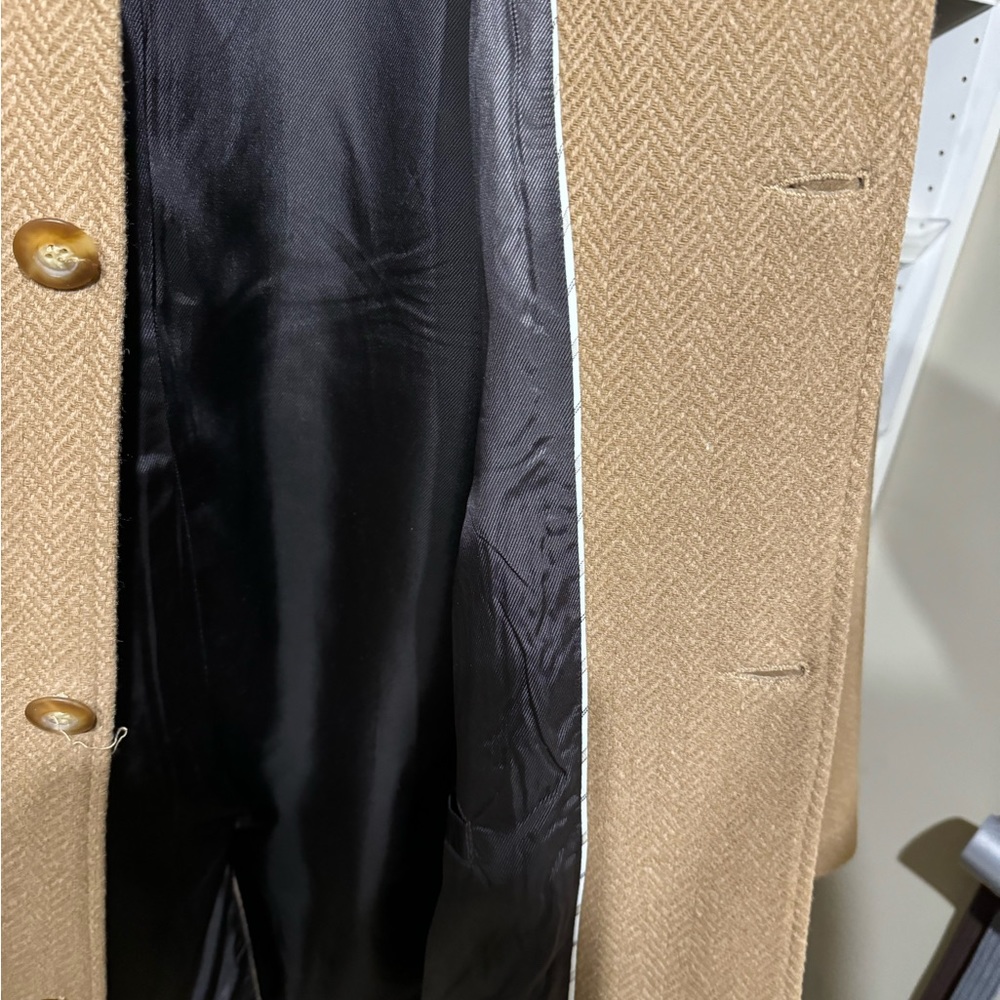 Pendleton Camel Color Herringbone Wool Coat. - image 3